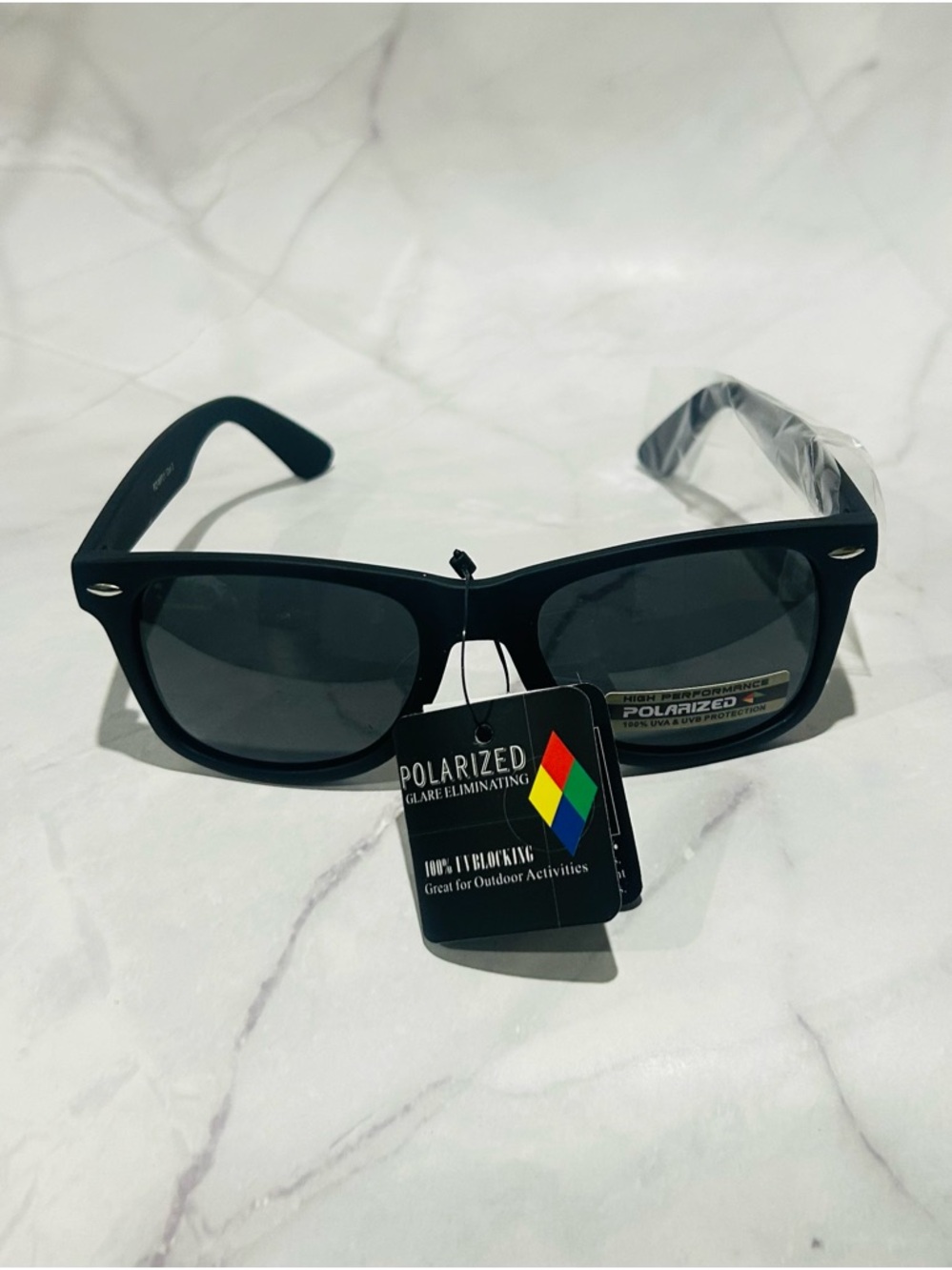 Private Label Black Polarized Men's Sunglasses - Classic Frame